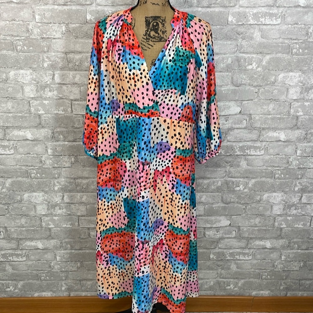 Traffic People Multicolor Polka Dot Dress